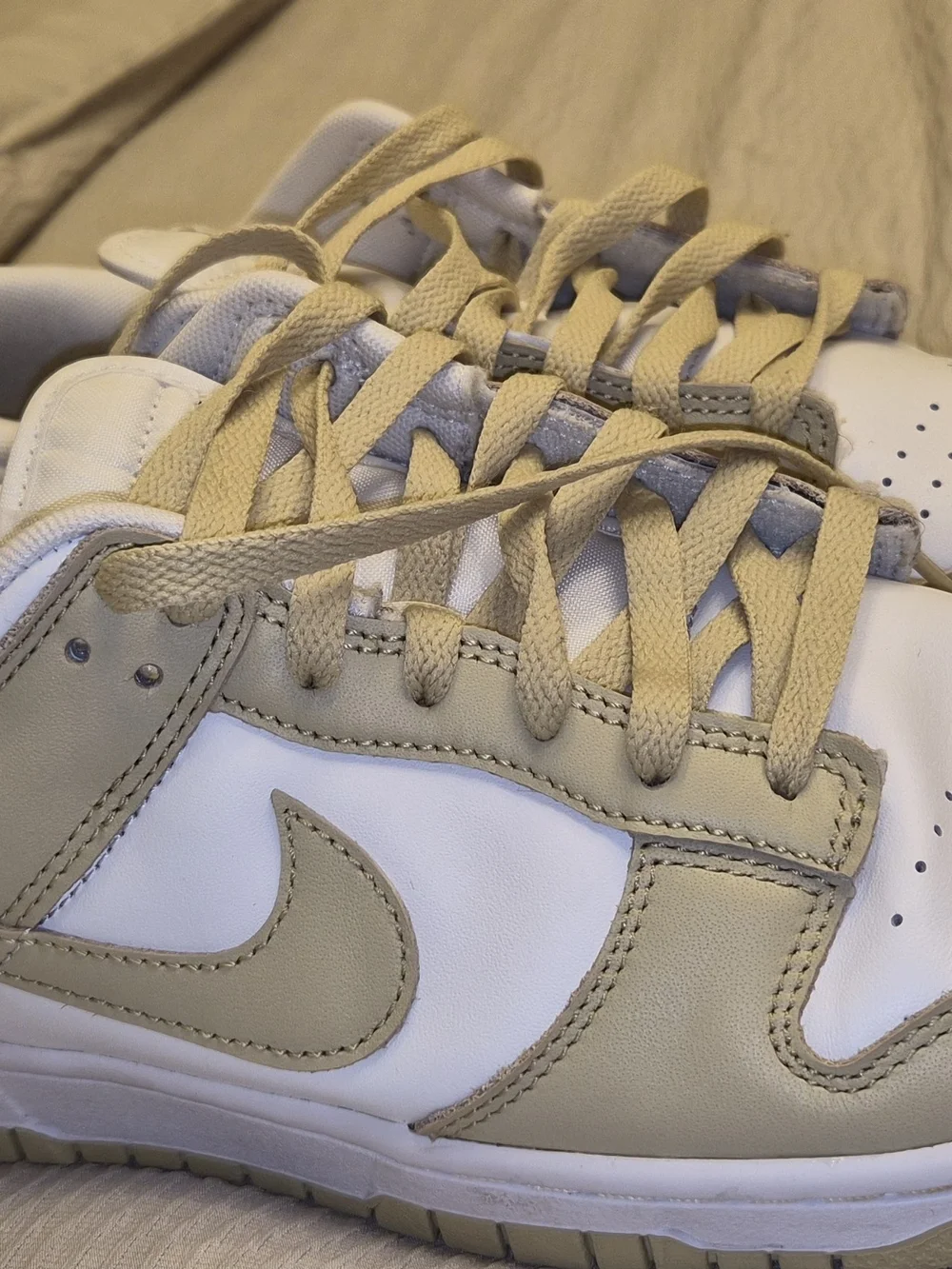 Nike Men’s Athletic Shoes in White and Beige